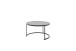 Satztisch >CHESTER< (2er-Set) schwarz, Metall/ Glas -  74/42/74 cm + 55/35/55 cm  (BxHxT)