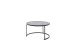 Satztisch >CHESTER< (2er-Set) schwarz, Metall/ Glas -  74/42/74 cm + 55/35/55 cm  (BxHxT)