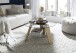 Couchtisch >LUBLIN< in Asteiche, Klarglas / Massivholz - 40x75cm (HxD)