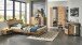 Bett >TEXEL< Liegefl. 140x200cm, PLANKENEICHE Dekor + GRAFIT - 146x71x204cm (BxHxT)