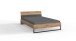 Bett >TEXEL< Liegefl. 140x200cm, PLANKENEICHE Dekor + GRAFIT - 146x71x204cm (BxHxT)
