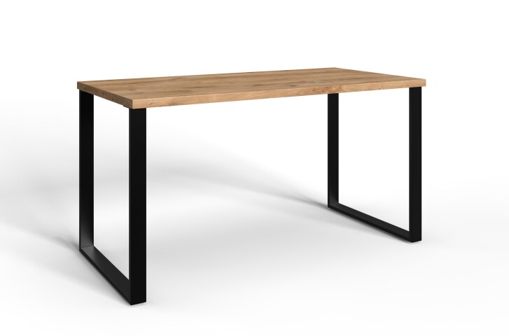 Schreibtisch >TEXEL< in PLANKENEICHE Dekor / Graphit - 140x75x70cm (BxHxT)