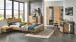 Schreibtisch >TEXEL< in PLANKENEICHE Dekor / Graphit - 140x75x70cm (BxHxT)