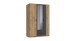 Drehtürenschrank >TEXEL< in PLANKENEICHE Dekor + GRAPHIT - 135x197x58cm (BxHxT)