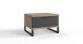 Nachtkommode >TEXEL< 1 Schublade, PLANKENEICHE Dekor + GRAPHIT - 46x38x40cm (BxHxT)