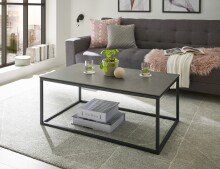 Couchtisch >VARNA< in anthrazit, Glas-Keramik /...