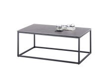Couchtisch >VARNA< in anthrazit, Glas-Keramik / Metall - 100x40x60cm (BxHxT)