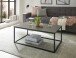 Couchtisch >VARNA< in anthrazit, Glas-Keramik / Metall - 100x40x60cm (BxHxT)