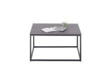 Couchtisch >VARNA< in anthrazit, Glas-Keramik/ Metall - 75x40x75cm (BxHxT)