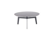 Couchtisch >BUENA VISTA< in grau, Glas-Keramik / Metall - 38x80cm (HxD)