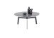 Couchtisch >BUENA VISTA< in grau, Glas-Keramik / Metall - 38x80cm (HxD)