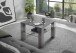Couchtisch >PUNO< in anthrazit, Glas-Keramik / Edelstahl - 60x43x60cm (BxHxT)