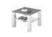 Couchtisch >PUNO< in anthrazit, Glas-Keramik / Edelstahl - 60x43x60cm (BxHxT)