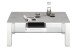 Couchtisch >PUNO< in grau, Glas-Keramik / Edelstahl - 110x43x70cm (BxHxT)