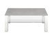 Couchtisch >PUNO< in grau, Glas-Keramik / Edelstahl - 110x43x70cm (BxHxT)