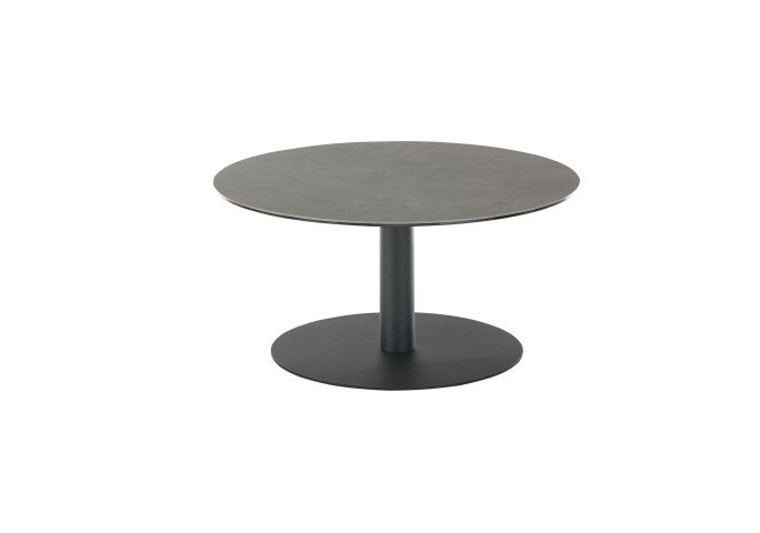 Couchtisch >TARTU< in anthrazit, Glas-Keramik / Metall - 38x80cm (HxD)