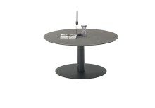Couchtisch >TARTU< in anthrazit, Glas-Keramik / Metall - 38x80cm (HxD)
