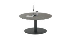 Couchtisch >TARTU< in anthrazit, Glas-Keramik / Metall - 38x80cm (HxD)