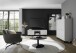 Couchtisch >TARTU< in anthrazit, Glas-Keramik / Metall - 38x80cm (HxD)
