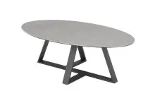 Couchtisch >ELBING< in grau, Glas-Keramik / Metall...