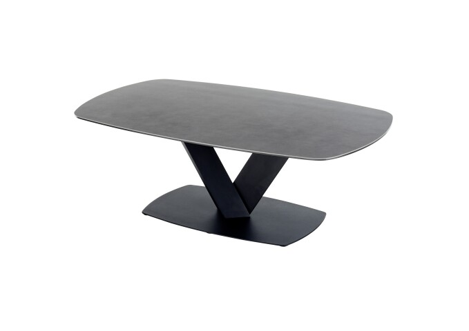 Couchtisch >MALANGO< in anthrazit, Glas-Keramik / Metall - 120x43x70cm (BxHxT)