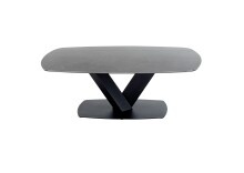 Couchtisch >MALANGO< in anthrazit, Glas-Keramik / Metall - 120x43x70cm (BxHxT)