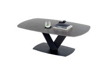 Couchtisch >MALANGO< in anthrazit, Glas-Keramik / Metall - 120x43x70cm (BxHxT)