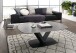 Couchtisch >MALANGO< in anthrazit, Glas-Keramik / Metall - 120x43x70cm (BxHxT)