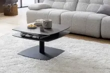 Couchtisch >SUSAKI< in schwarz, Glas-Keramik /...