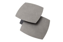 Couchtisch >SUSAKI< in schwarz, Glas-Keramik / Metall - 74x42x74cm (BxHxT)
