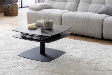 Couchtisch >SUSAKI< in schwarz, Glas-Keramik /...