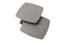Couchtisch >SUSAKI< in schwarz, Glas-Keramik / Metall - 74x42x74cm (BxHxT)