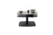 Couchtisch >SUSAKI< in schwarz, Glas-Keramik / Metall - 74x42x74cm (BxHxT)