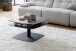 Couchtisch >SUSAKI< in schwarz, Glas-Keramik / Metall - 74x42x74cm (BxHxT)