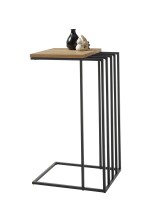 Beistelltisch >JUBA< in Eiche, Massivholz / Metall - 40x70x35cm (BxHxT)