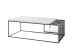 Couchtisch >JUBA< in weiss, Holzwerkstoff / Metall/ Klarglas - 120x40x60 (BxHxT)