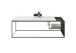 Couchtisch >JUBA< in weiss, Holzwerkstoff / Metall/ Klarglas - 120x40x60 (BxHxT)