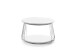 Couchtisch >VILNIUS< in weiss, MDF / Metall - 42x70cm (HxD)