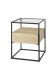 Beistelltisch >EVORA< 1 Schublade, Eiche Dekor, Holzwerkstoff / Metall - 43x54x43 (BxHxT)