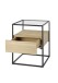 Beistelltisch >EVORA< 1 Schublade, Eiche Dekor, Holzwerkstoff / Metall - 43x54x43 (BxHxT)
