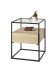Beistelltisch >EVORA< 1 Schublade, Eiche Dekor, Holzwerkstoff / Metall - 43x54x43 (BxHxT)