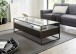 Couchtisch >EVORA< 2 Schübe, Ablage, Glas / schwarz - 120x40x60 (BxHxT)