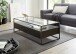 Couchtisch >EVORA< 2 Schübe, Ablage, Glas / schwarz - 120x40x60 (BxHxT)