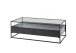 Couchtisch >EVORA< 2 Schübe, Ablage, Glas / schwarz - 120x40x60 (BxHxT)