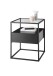 Beistelltisch >EVORA< in schwarz, Holzwerkstoff / Metall - 43x54x43cm (BxHxT)