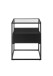 Beistelltisch >EVORA< in schwarz, Holzwerkstoff / Metall - 43x54x43cm (BxHxT)