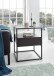 Beistelltisch >EVORA< in schwarz, Holzwerkstoff / Metall - 43x54x43cm (BxHxT)