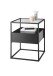 Beistelltisch >EVORA< in schwarz, Holzwerkstoff / Metall - 43x54x43cm (BxHxT)