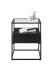 Beistelltisch >EVORA< in schwarz, Holzwerkstoff / Metall - 43x54x43cm (BxHxT)