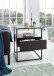 Beistelltisch >EVORA< in schwarz, Holzwerkstoff / Metall - 43x54x43cm (BxHxT)